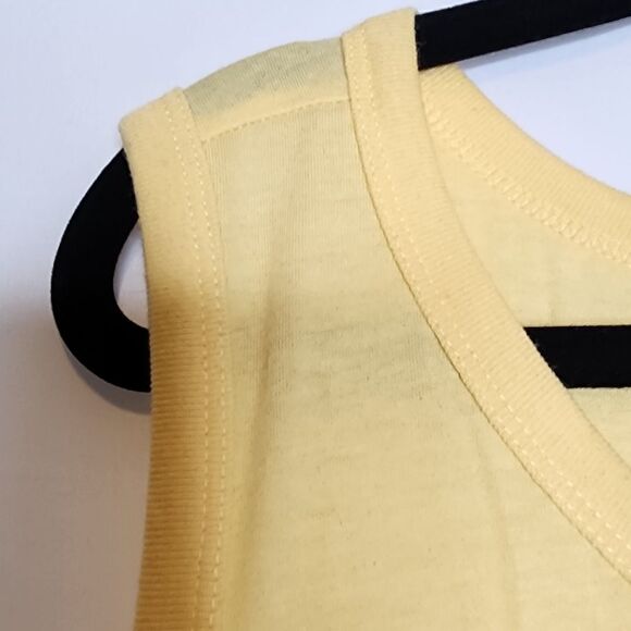 5X 28W Torrid Yellow The Rolling Stones Crew Neck Tank Dragon Lips Band Classic - Picture 2 of 7